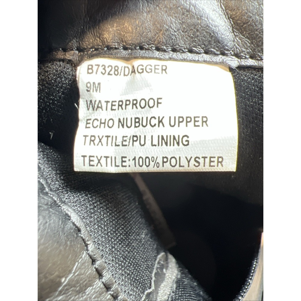 Blondo Dagger Waterproof Boots 9M Black Echo Nubuck Leather Zip Buckle B7328 EUC - Picture 11 of 13